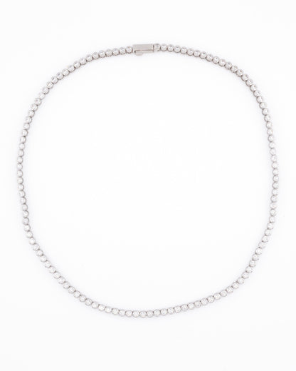 Round Bezel Tennis Necklace
