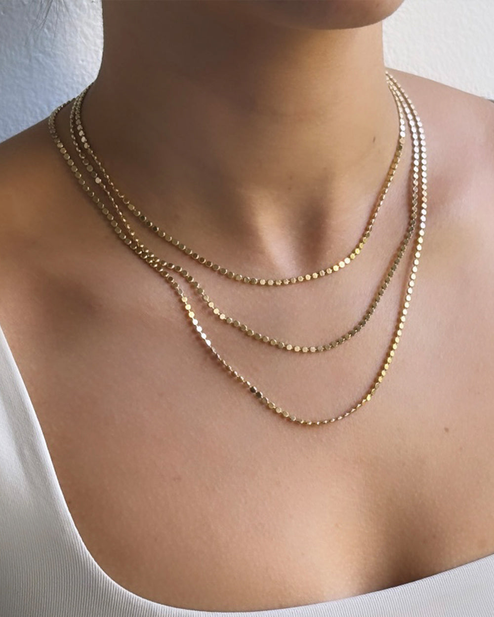 Flat Ball Chain Necklace