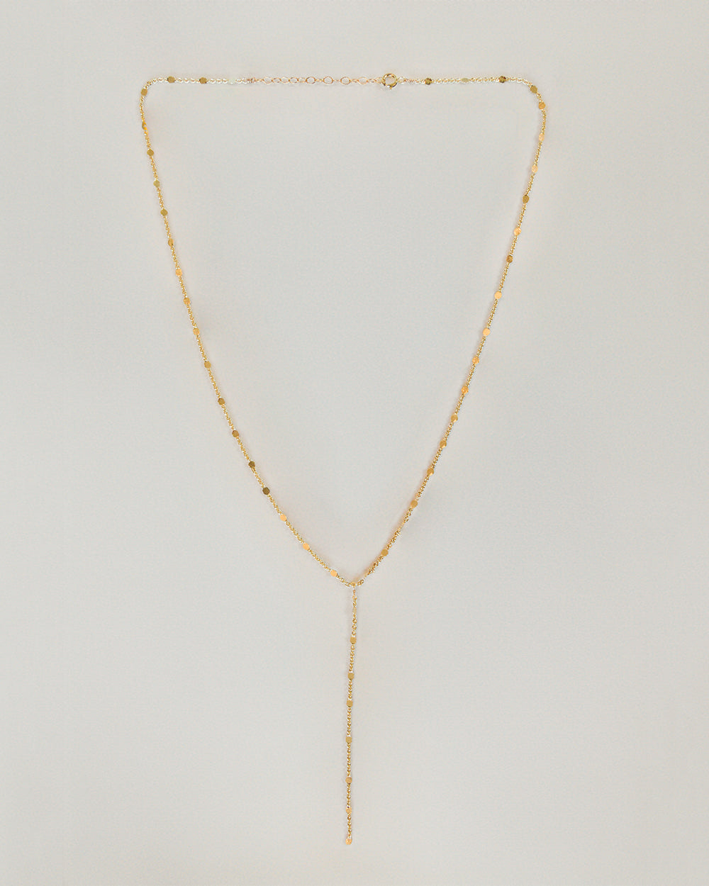 Reflective Coins Chain Lariat