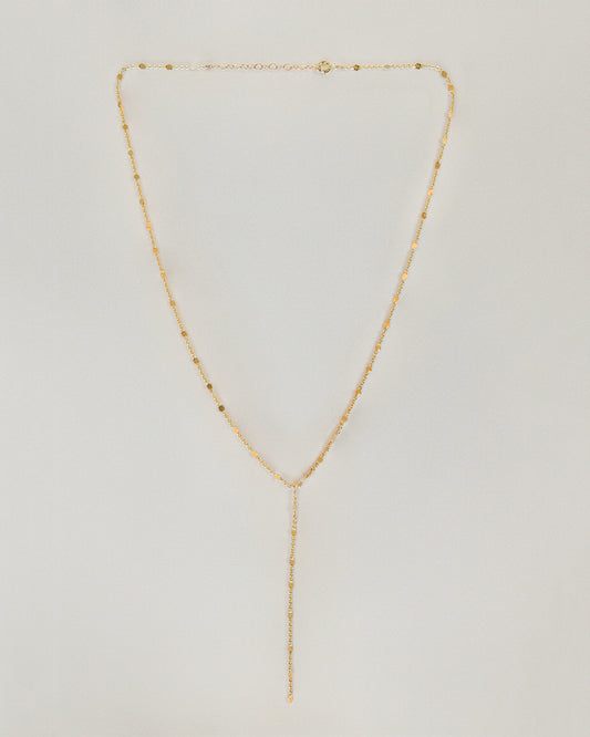 Reflective Coins Chain Lariat