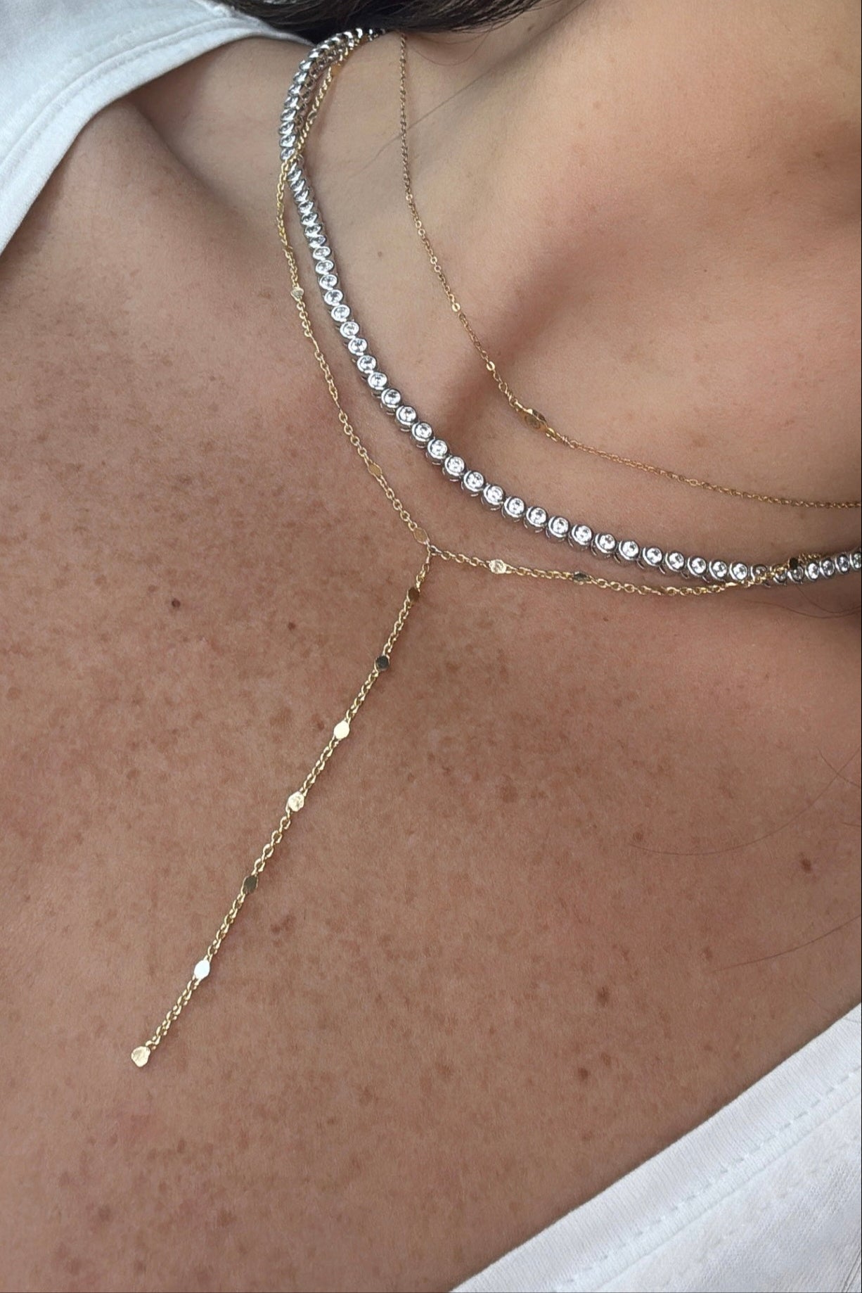 Round Bezel Tennis Necklace