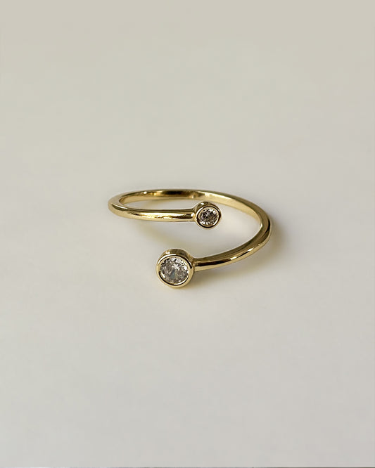 Coiled Bezel Adjustable Ring