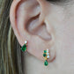 Emerald Teardrop and CZ Studs