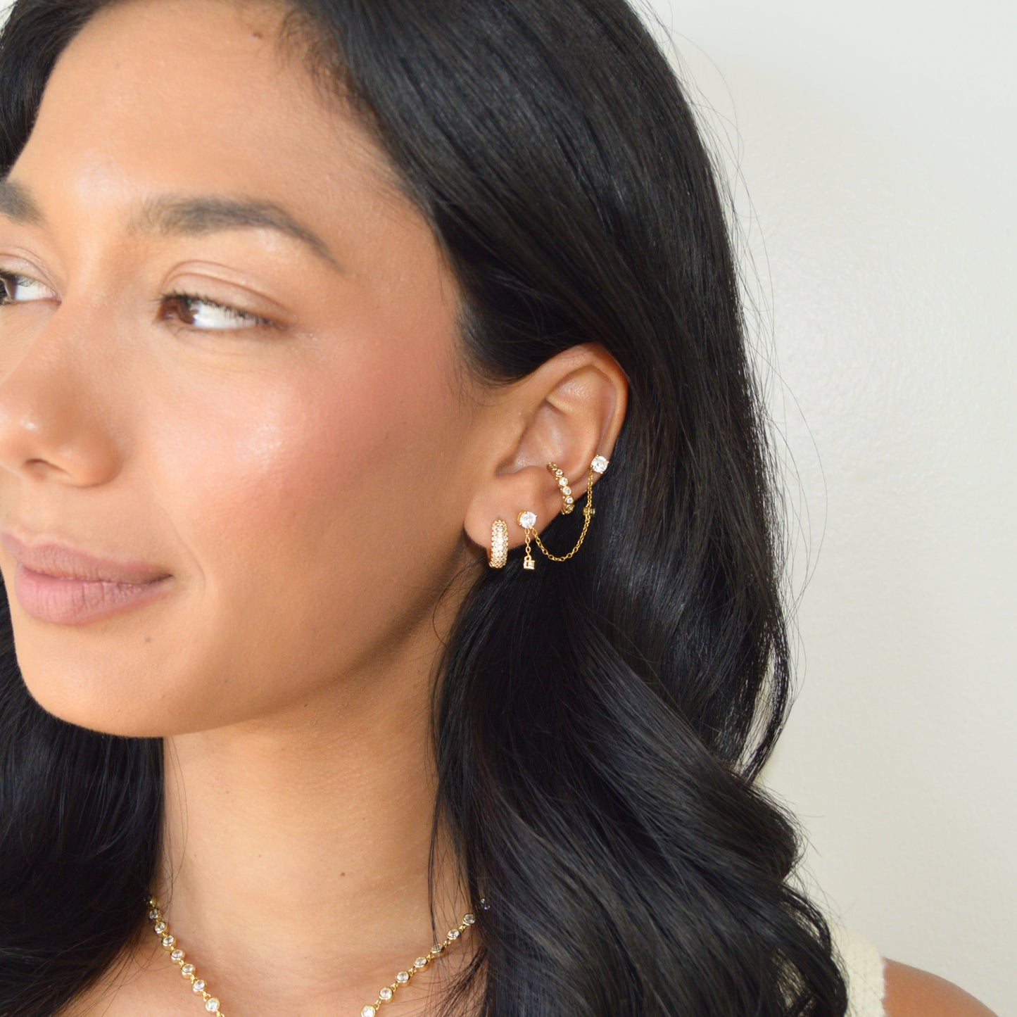 Rachel Double Piercing Earrings