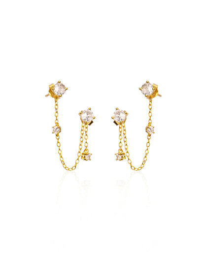 Rachel Double Piercing Earrings
