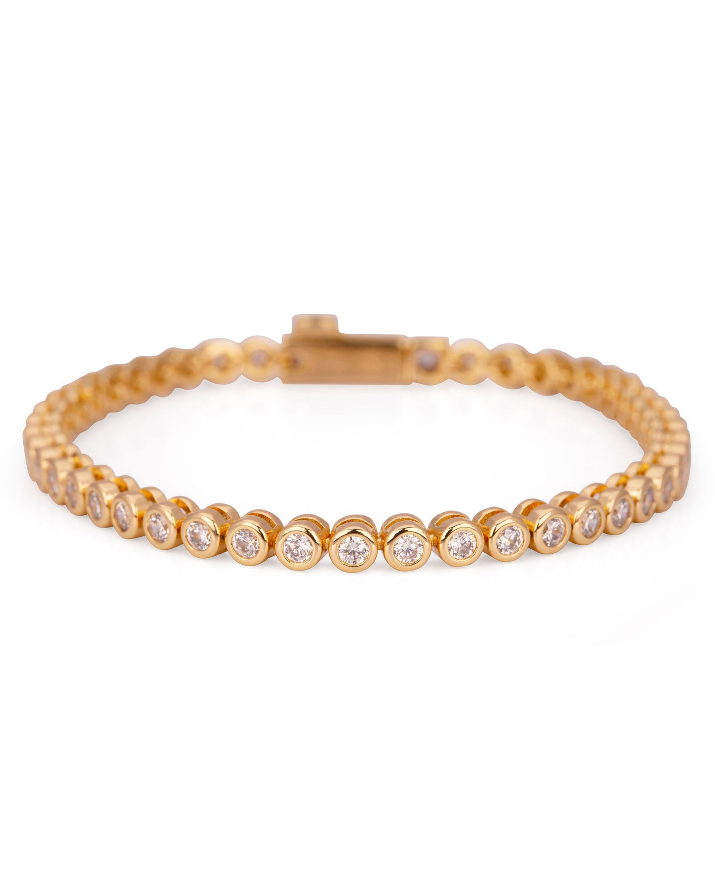 Round Bezel Tennis Bracelet