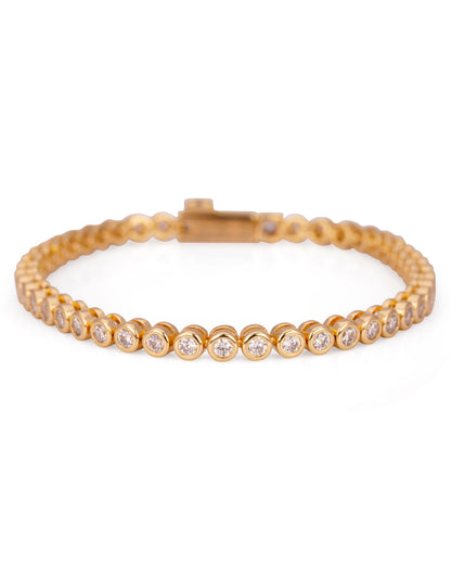 Round Bezel Tennis Bracelet