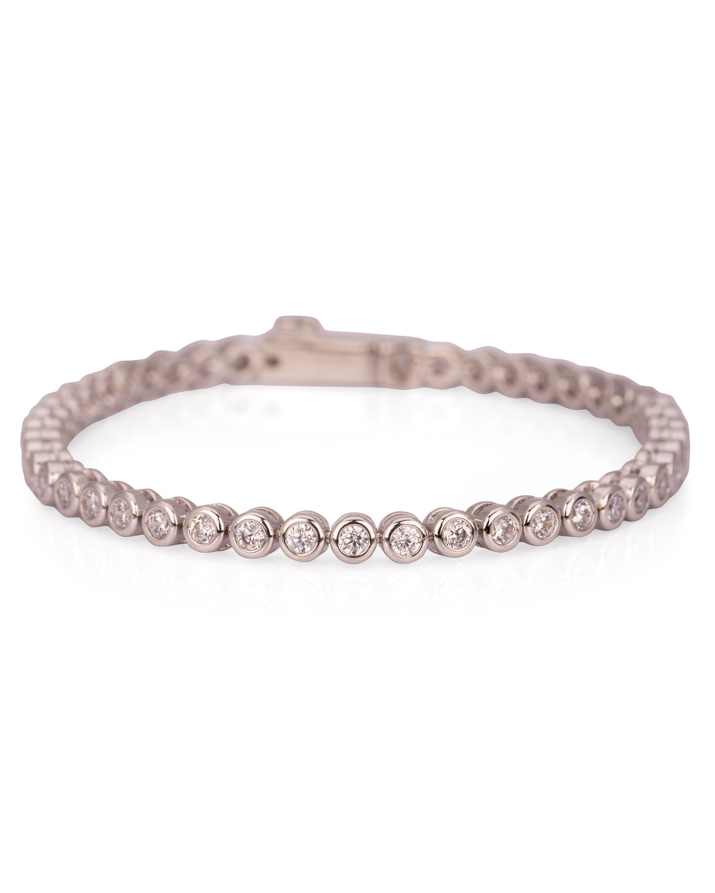 Round Bezel Tennis Bracelet
