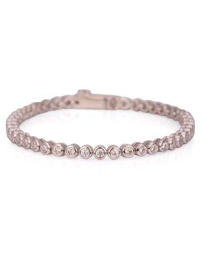 Round Bezel Tennis Bracelet