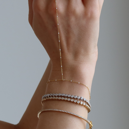Round Bezel Tennis Bracelet
